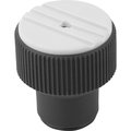 Kipp Torque Knurled Knob Size:2 D=M05, Thermoplastic Black Ral7021, Comp:Steel, Cap:Gray Ral7035 K0277.2055